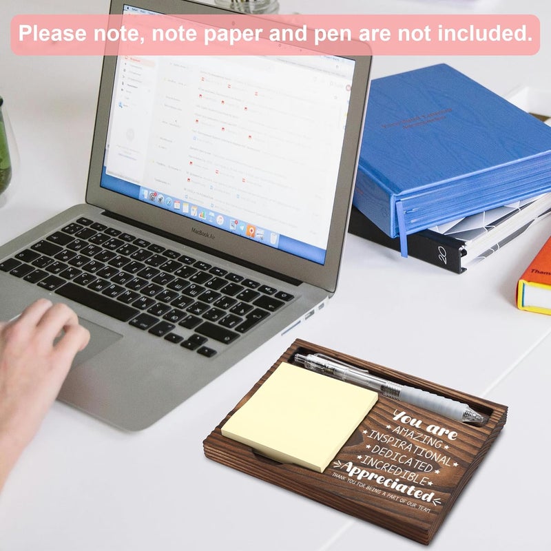 FTONENI Employee Appreciation Gifts, Thank You Gifts, Inspirational Gifts, Sticky Note Holder, Post-it Note Dispenser for Desk, Wooden Post-it Note & Pen Holder 6.5" x 4.7" - FTA104 - Image 5